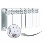 Биметаллический радиатор Rifar Base Ventil 200, 8 секций, с нижним правым подключением