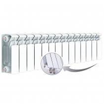 Биметаллический радиатор Rifar Base Ventil 200, 14 секций, с нижним правым подключением