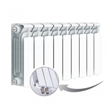 Биметаллический радиатор Rifar Base Ventil 350, 9 секций, с нижним левым подключением Биметаллический радиатор Rifar Base Ventil 350, 9 секций, с нижним левым подключением