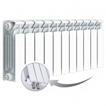 Биметаллический радиатор Rifar Base Ventil 350, 11 секций, с нижним левым подключением