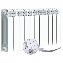 Биметаллический радиатор Rifar Base Ventil 500, 11 секций, с нижним левым подключением