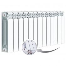 Биметаллический радиатор Rifar Base Ventil 500, 13 секций, с нижним левым подключением