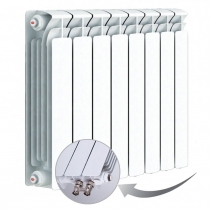 Биметаллический радиатор Rifar Base Ventil 500, 8 секций, с нижним правым подключением