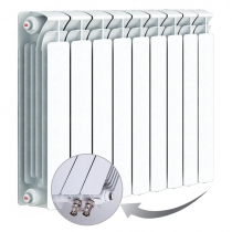 Биметаллический радиатор Rifar Base Ventil 500, 9 секций, с нижним правым подключением
