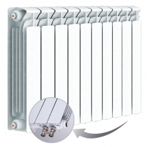 Биметаллический радиатор Rifar Base Ventil 500, 10 секций, с нижним правым подключением