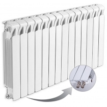 Биметаллический радиатор Rifar Monolit Ventil 500, 14 секций, с левым подключением
