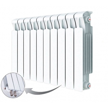 Биметаллический радиатор Rifar Monolit Ventil 500, 4 секции, с нижним правым подключением