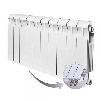 Биметаллический радиатор Rifar Monolit Ventil 350, 10 секций, с нижним левым подключением Биметаллический радиатор Rifar Monolit Ventil 350, 10 секций, с нижним левым подключением
