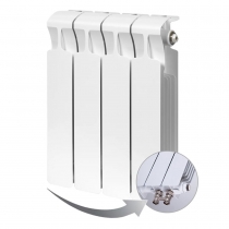 Биметаллический радиатор Rifar Monolit Ventil 350, 4 секции, с нижним правым подключением