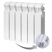 Биметаллический радиатор Rifar Monolit Ventil 350, 6 секций, с нижним правым подключением