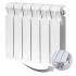 Биметаллический радиатор Rifar Monolit Ventil 350, 6 секций, с нижним правым подключением