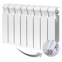 Биметаллический радиатор Rifar Monolit Ventil 350, 8 секций, с нижним правым подключением