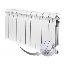 Биметаллический радиатор Rifar Monolit Ventil 350, 10 секций, с нижним правым подключением