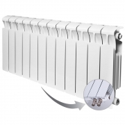 Биметаллический радиатор Rifar Monolit Ventil 350, 12 секций, с нижним правым подключением