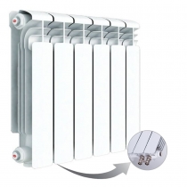 Алюминиевый радиатор Rifar Alum Ventil 350, 6 секций, с нижним левым подключением