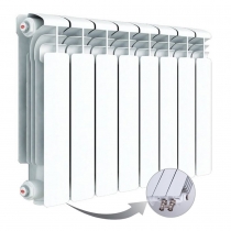 Алюминиевый радиатор Rifar Alum Ventil 350, 8 секций, с нижним левым подключением