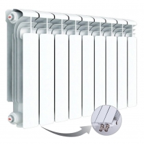 Алюминиевый радиатор Rifar Alum Ventil 350, 9 секций, с нижним правым подключением