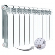 Алюминиевый радиатор Rifar Alum Ventil 350, 10 секций, с нижним правым подключением
