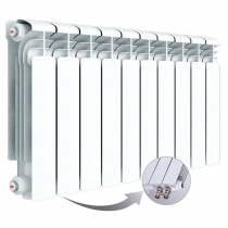 Алюминиевый радиатор Rifar Alum Ventil 350, 10 секций, с нижним правым подключением