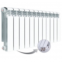 Алюминиевый радиатор Rifar Alum Ventil 350, 12 секций, с нижним правым подключением