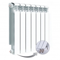 Алюминиевый радиатор Rifar Alum Ventil 500, 7 секций, с нижним левым подключением