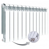 Алюминиевый радиатор Rifar Alum Ventil 500, 12 секций, с нижним правым подключением