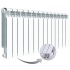 Алюминиевый радиатор Rifar Alum Ventil 500, 14 секций, с нижним правым подключением